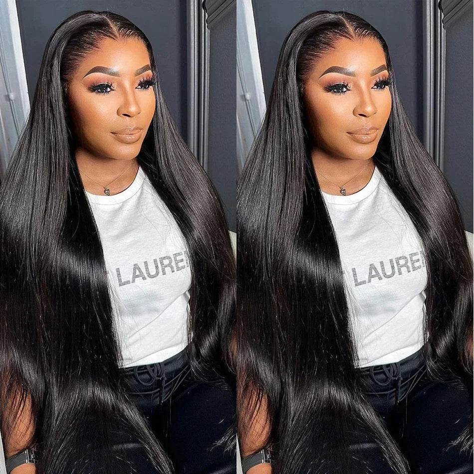 250 Density Bone Straight 13x6 HD Lace Frontal Wig 100% Human Hair 13x4 Lace Frontal Wig 5x5 Glueless Closure Wear Go