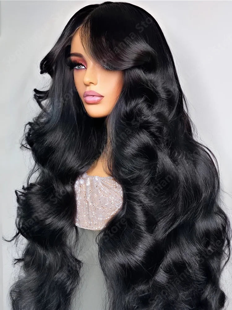 Body Wave 13x4 HD Transparent Lace Front 100% Human Hair Wig black 13x6 Lace Frontal Wigs Inch Pre Plucked For Women